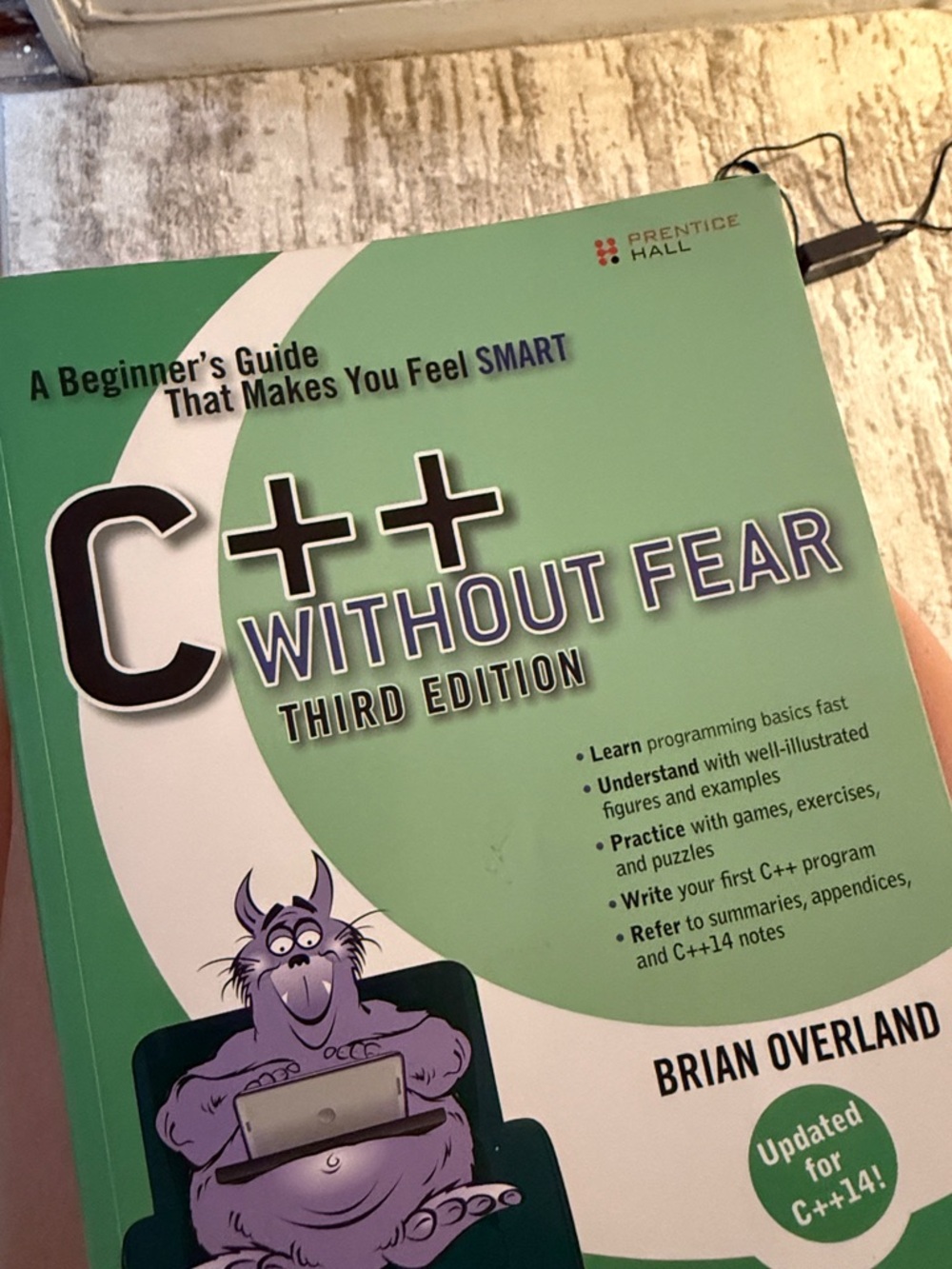C++ Without Fear Third Edition by Brian Overland - Green Cover